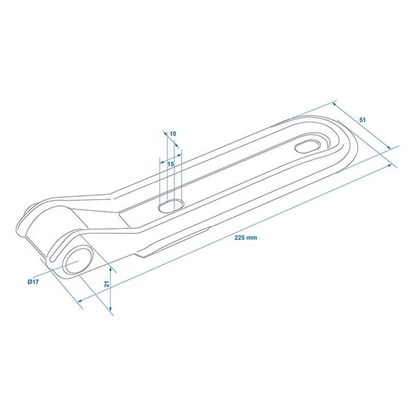 Trailerhængsel 220mm