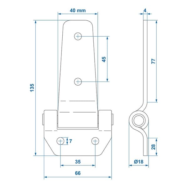Oven sarana 135x65mm läpipainopakkauksessa