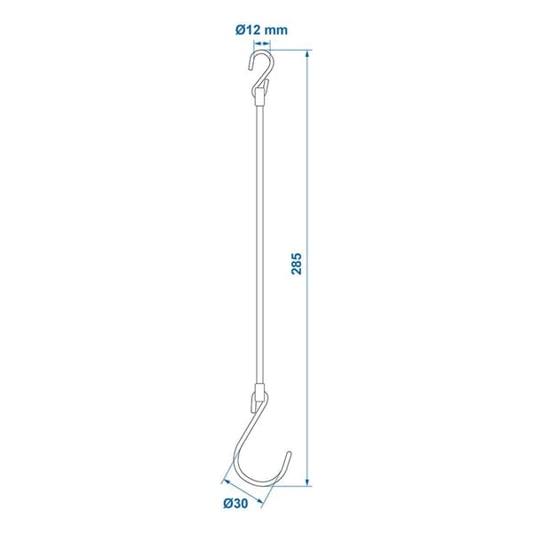 Turvaketju PVC 4 kpl läpipainopakkauksessa