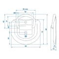 Miniatyrbilde 7 av 7: Laste surring D-ring 83 x 72 mm