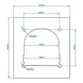 Miniatyrbillede 5 af 5: Bagplade til surringsanker enkelt 142x132mm i blister