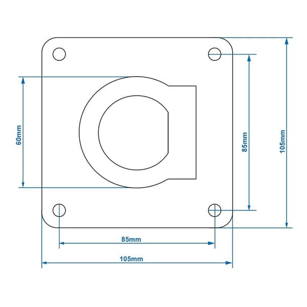 Kuorman kiinnitysankkuri yksittäinen 105x105mm