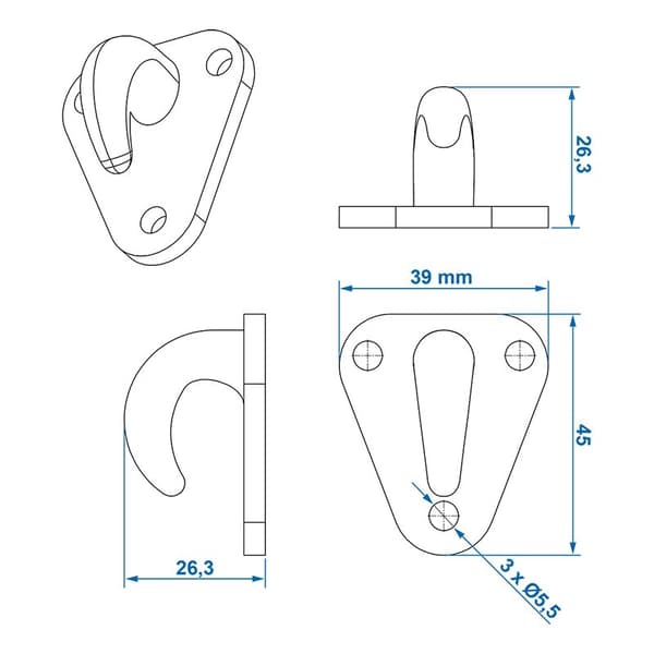 Taukrok plast 45x39mm