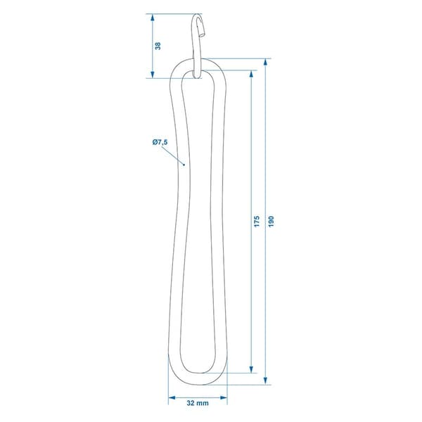 Kumikiinnitys 200mm S-koukulla