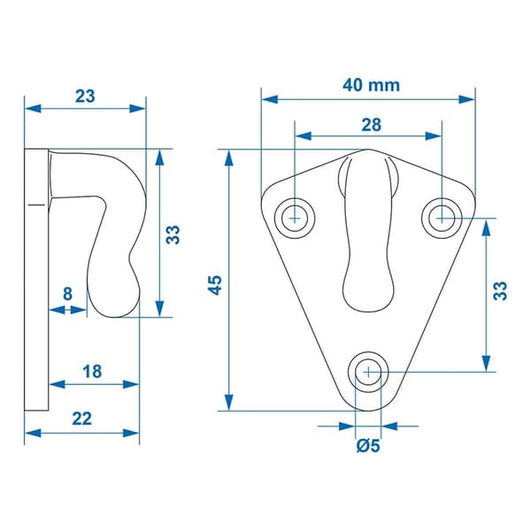 Rebkrog metal 40x45mm