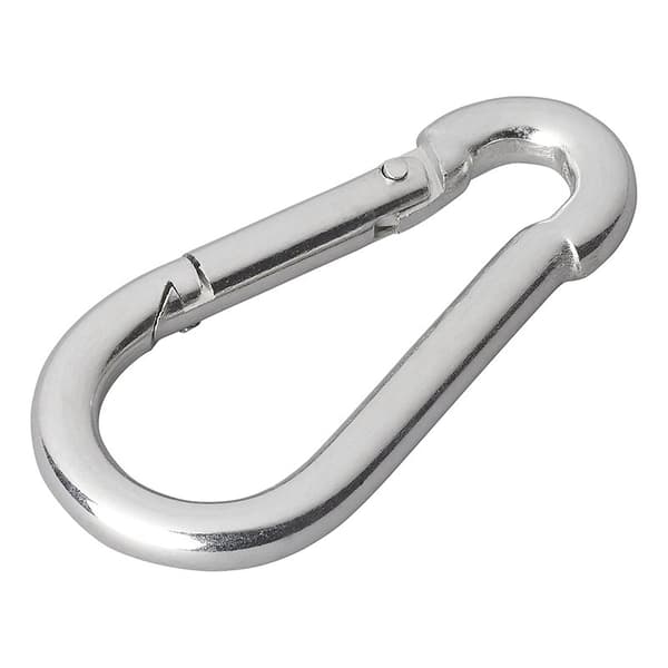 Karabiinikoukku metallia 6x60mm 2 kpl läpipainopakkauksessa