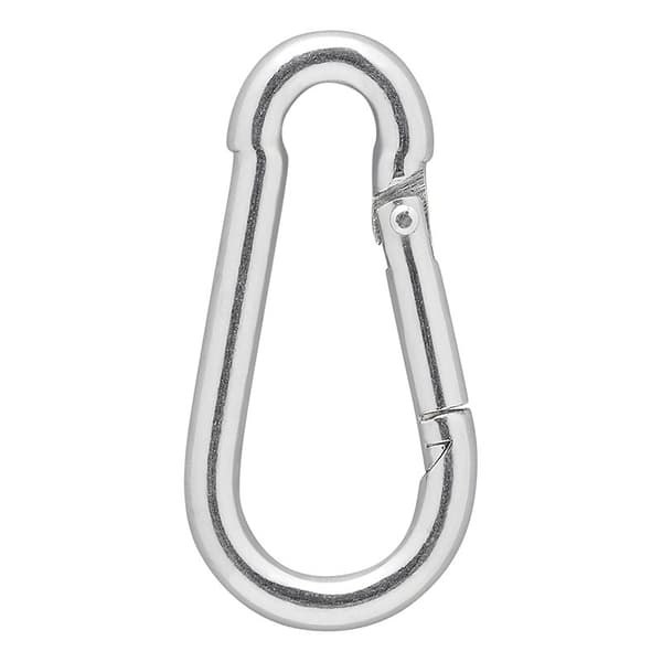 Karabiinikoukku metallia 5x50mm 2 kpl läpipainopakkauksessa