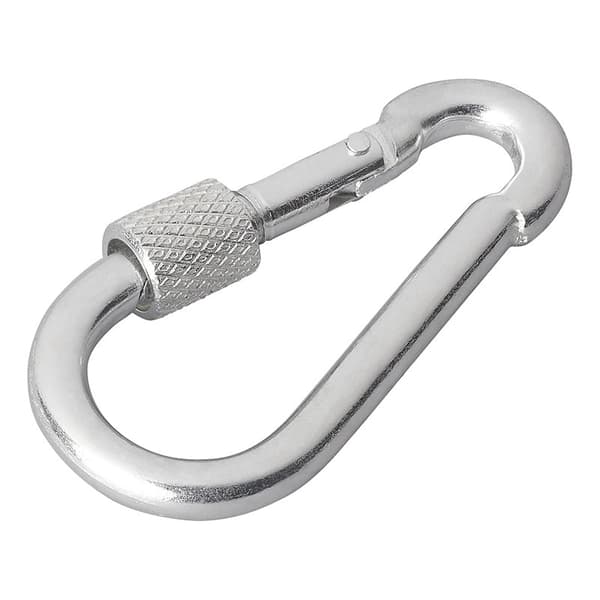 Karabiinikoukku metallia 6x60mm ruuvilukolla