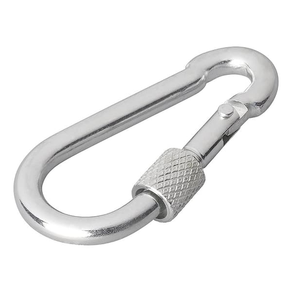 Karabiinikoukku metallia 6x60mm ruuvilukolla