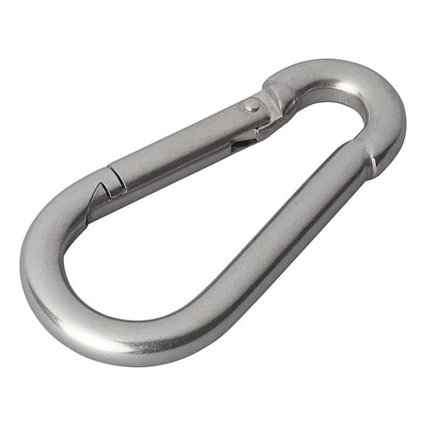 Karabiinikoukku ruostumatonta terästä 8x80mm