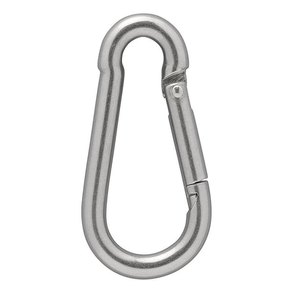 Karabiinikoukku ruostumatonta terästä 8x80mm