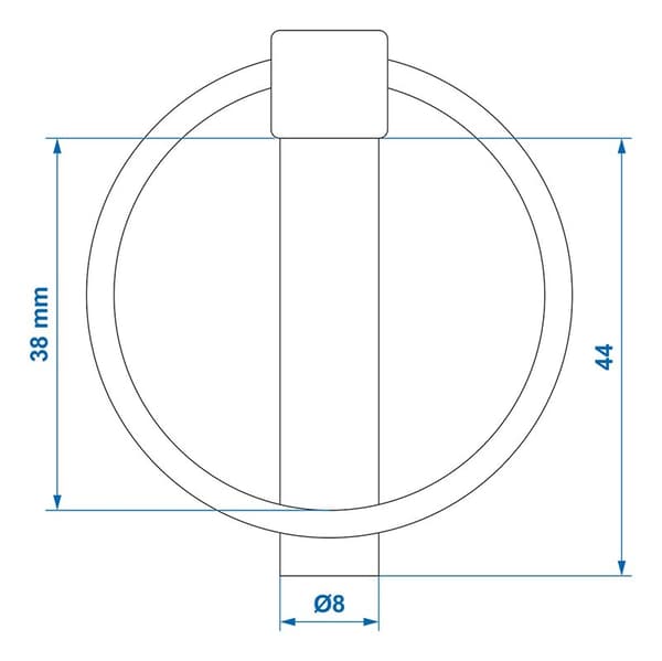 Länkstift 8mm med ring