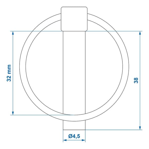 Länkstift 4,5 mm med ring
