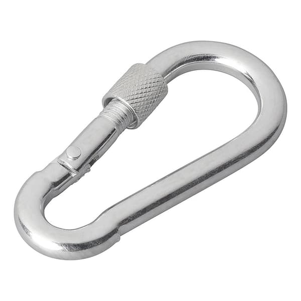 Karabinekrog metal 8x80mm med skruelås