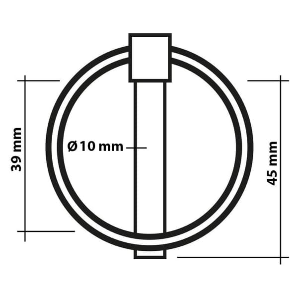 Linjepinne 10mm med ring 2 stk i blister