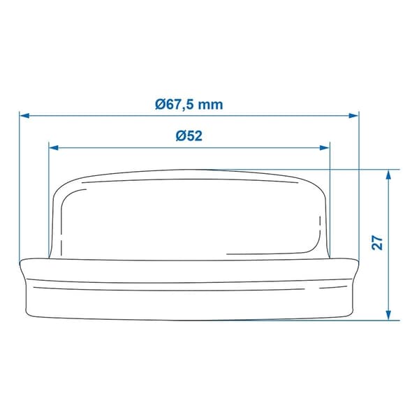 Napakorkki Ø64mmx28mm soveltuu Knottille läpipainopakkauksessa