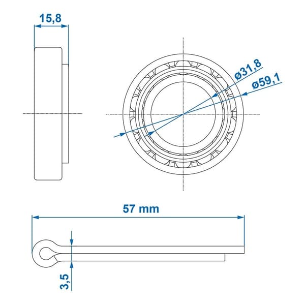 Kartiorullalaakeri 67048/67010 31,75x59,13x15,87