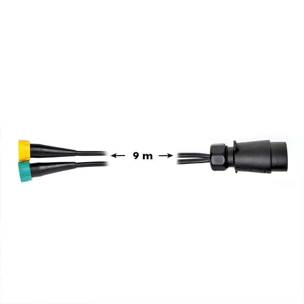 Ledningsnett 9M med plugg 7-pin og 2x kontakt 5-pin