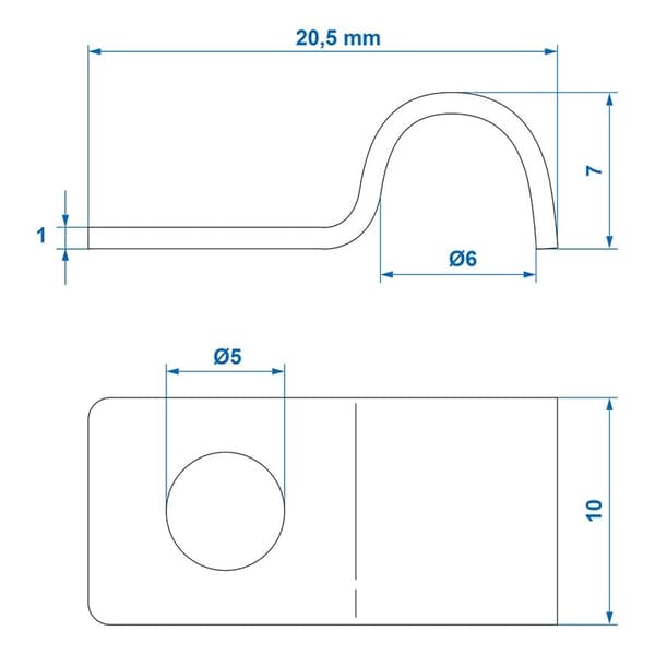Kabelklemme 6 mm