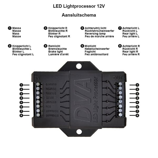 LED lys processor 12V til trailere