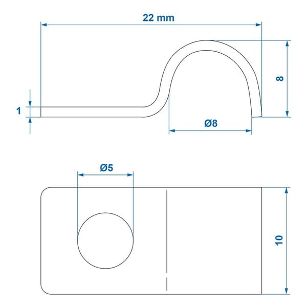 Kabelklemme 8 mm