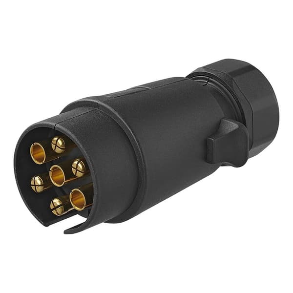 Plugg 7-pins PVC med hunnkobling i blister