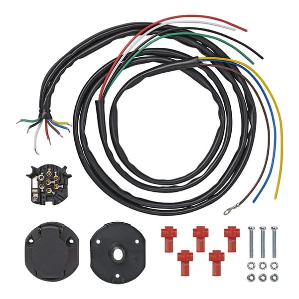 Forkablet fatningssamling 7-benet PVC + 1,50M kabel