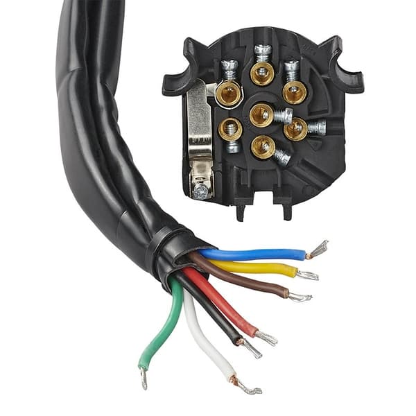 Forkablet fatningssamling 7-benet PVC + 1,50M kabel