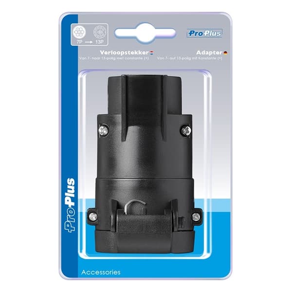 Adapter fra 7- til 13-benet med konstant (+) i blister