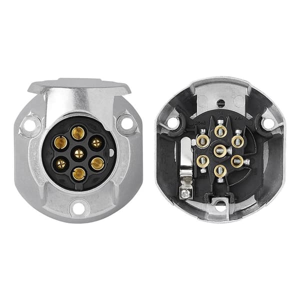 Sokkel 7+1-pins metall i blister