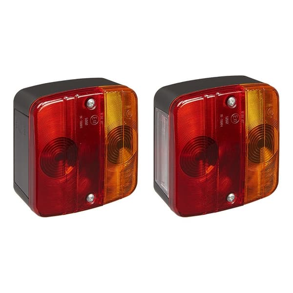 Baklykt 4 funksjoner 98x104mm i blister