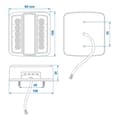 Miniatyrbilde 5 av 5: Baklykt 4 funksjoner 98x105mm 14LED PM
