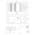 Miniatyrbilde 6 av 6: Baklykt 5 funksjoner 225x105mm 43LED høyre