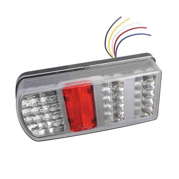 Baklykt 5 funksjoner 225x105mm 43LED venstre i blister