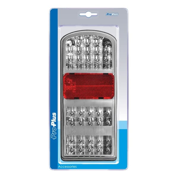 Baklykt 5 funksjoner 225x105mm 43LED venstre i blister