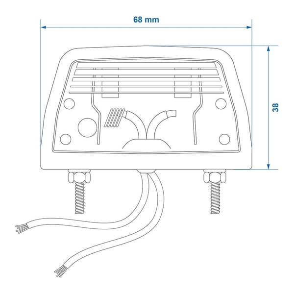 Nummerskiltlampe 68x38mm
