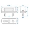 Miniatyrbillede 7 af 7: Nummerpladelampe 83x33mm PM i blister