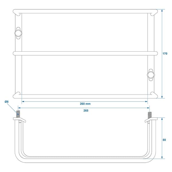 Bakljusskydd 260x170x80mm