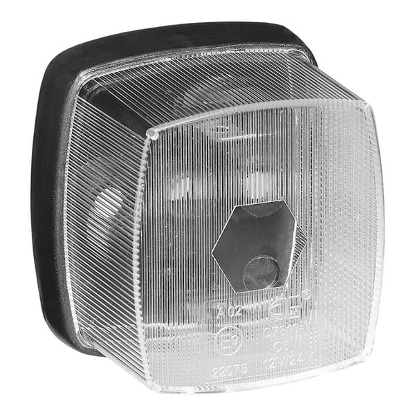 Front posisjonslampe hvit 65x60mm PM