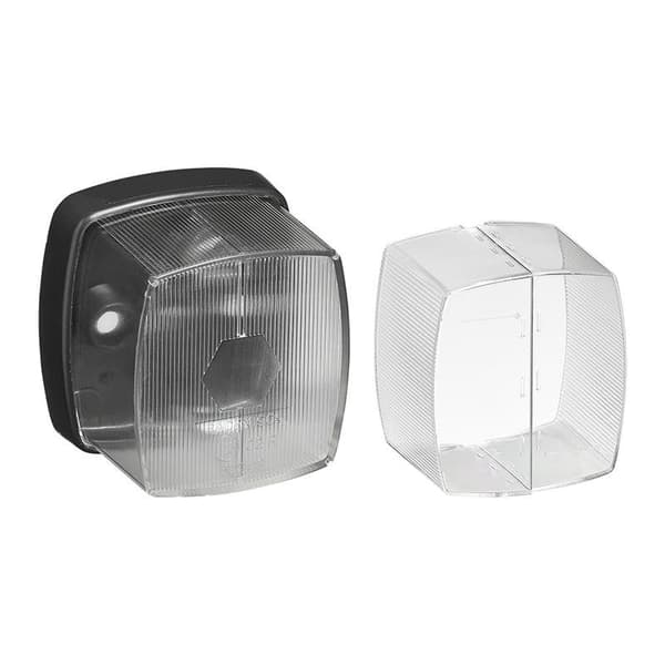 Front posisjonslampe hvit 66x62mm i blister