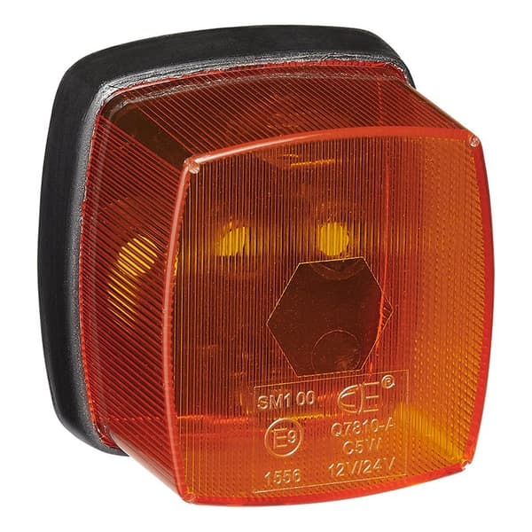 Sidemarkeringslampe gul 65x60mm PM