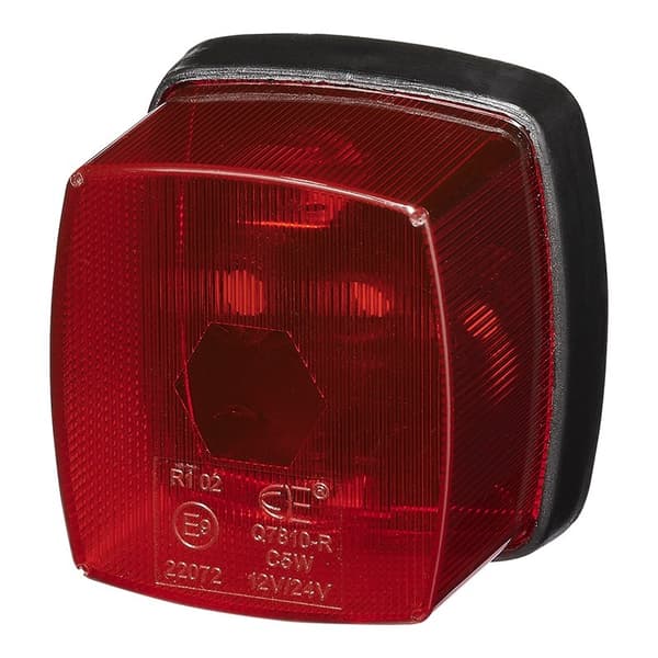Baglygte rød 65x60mm PM i blister