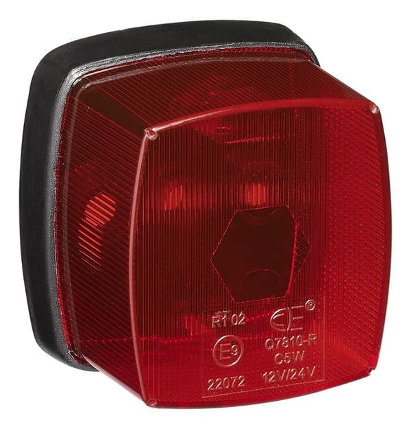 Baglygte rød 65x60mm PM