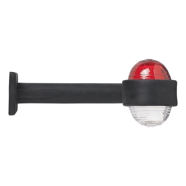Konturmarkeringslampe rød/hvit 185mm rett vinkel