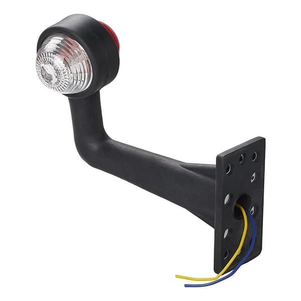Konturmarkeringslampe rød/hvit 185mm rett vinkel