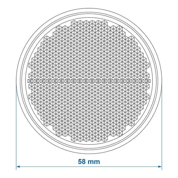 Heijastin punainen 58mm itseliimautuva pohjalevyllä 2 kpl läpipainopakkauksessa