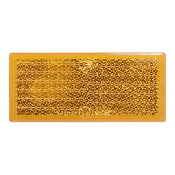 Heijastin keltainen 82x36mm itseliimautuva 2 kpl läpipainopakkauksessa