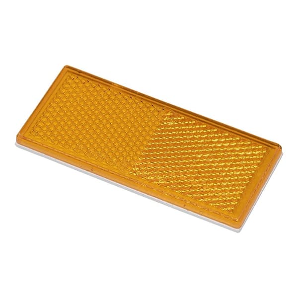 Heijastin keltainen 82x36mm itseliimautuva 2 kpl läpipainopakkauksessa