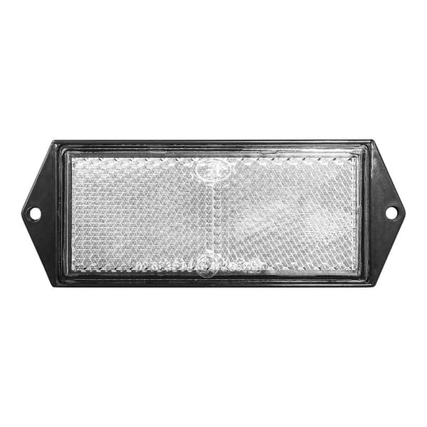 Heijastin valkoinen 104x40mm ruuvattava 2 kpl läpipainopakkauksessa
