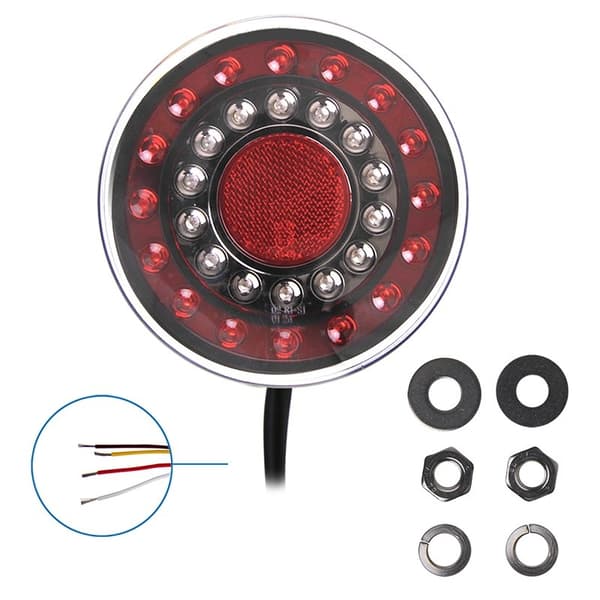 Baklykta 12/24V 4 funktioner 125mm LED i blister